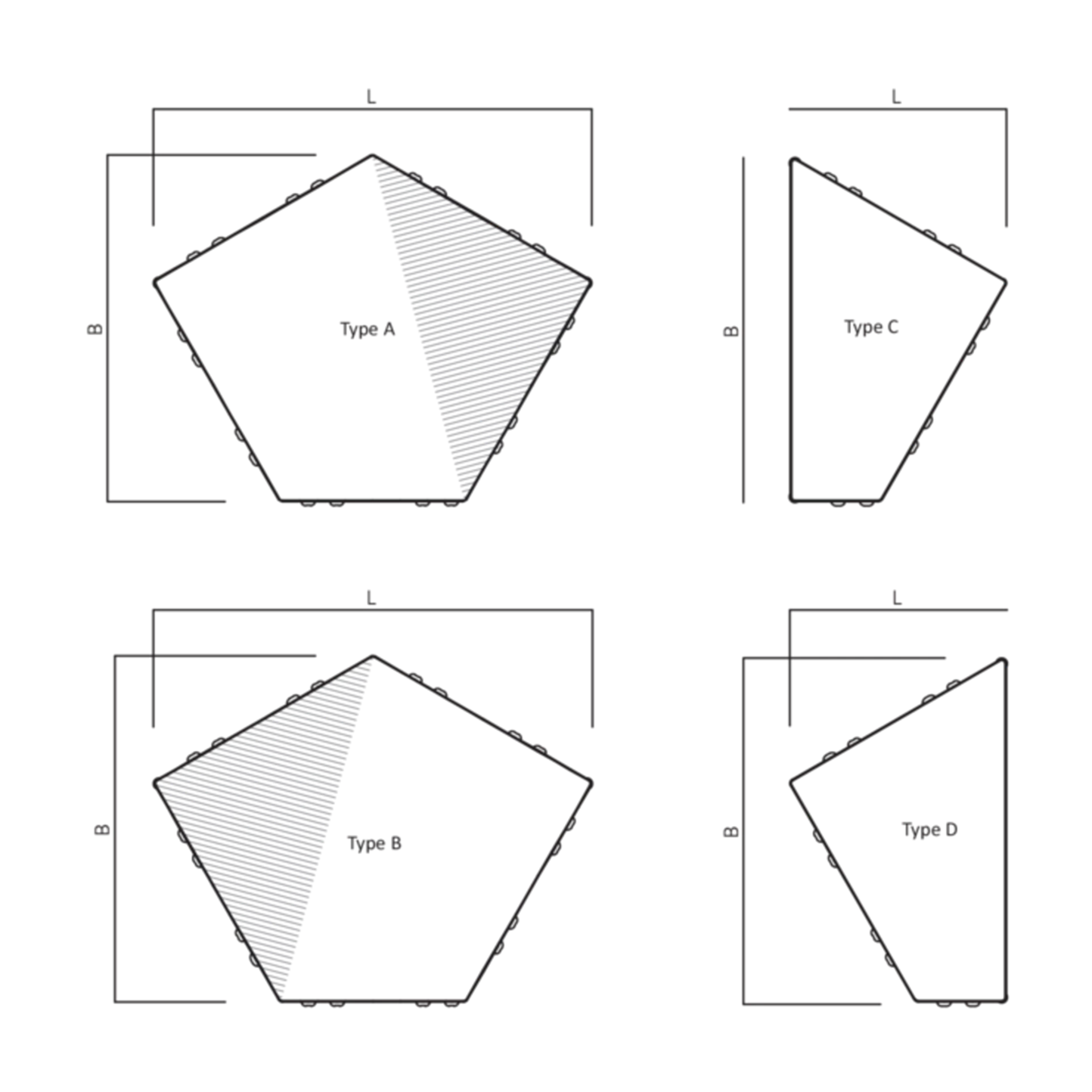 Dallage pentagonal 5-Eck