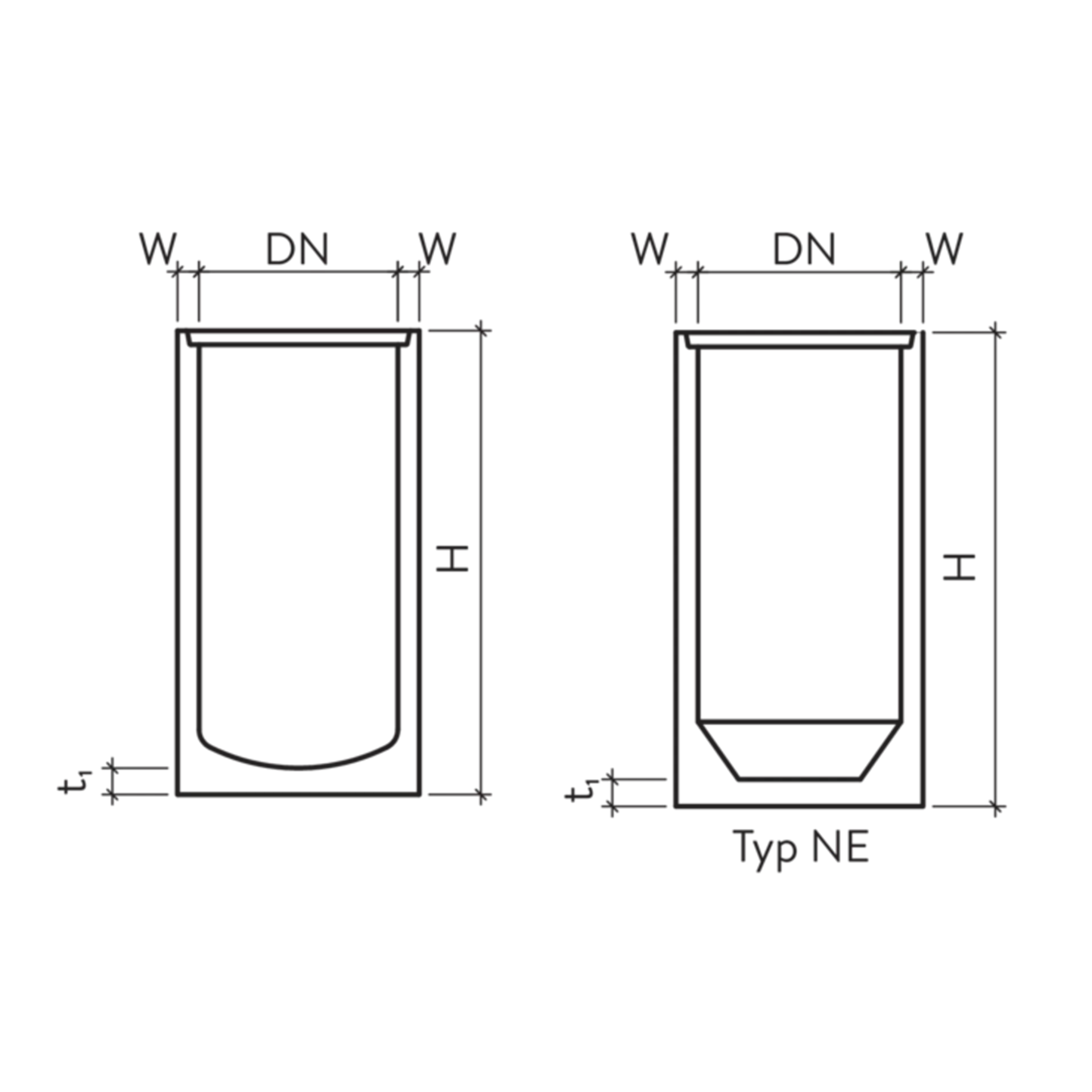 Strassenabläufe ohne Aussparung