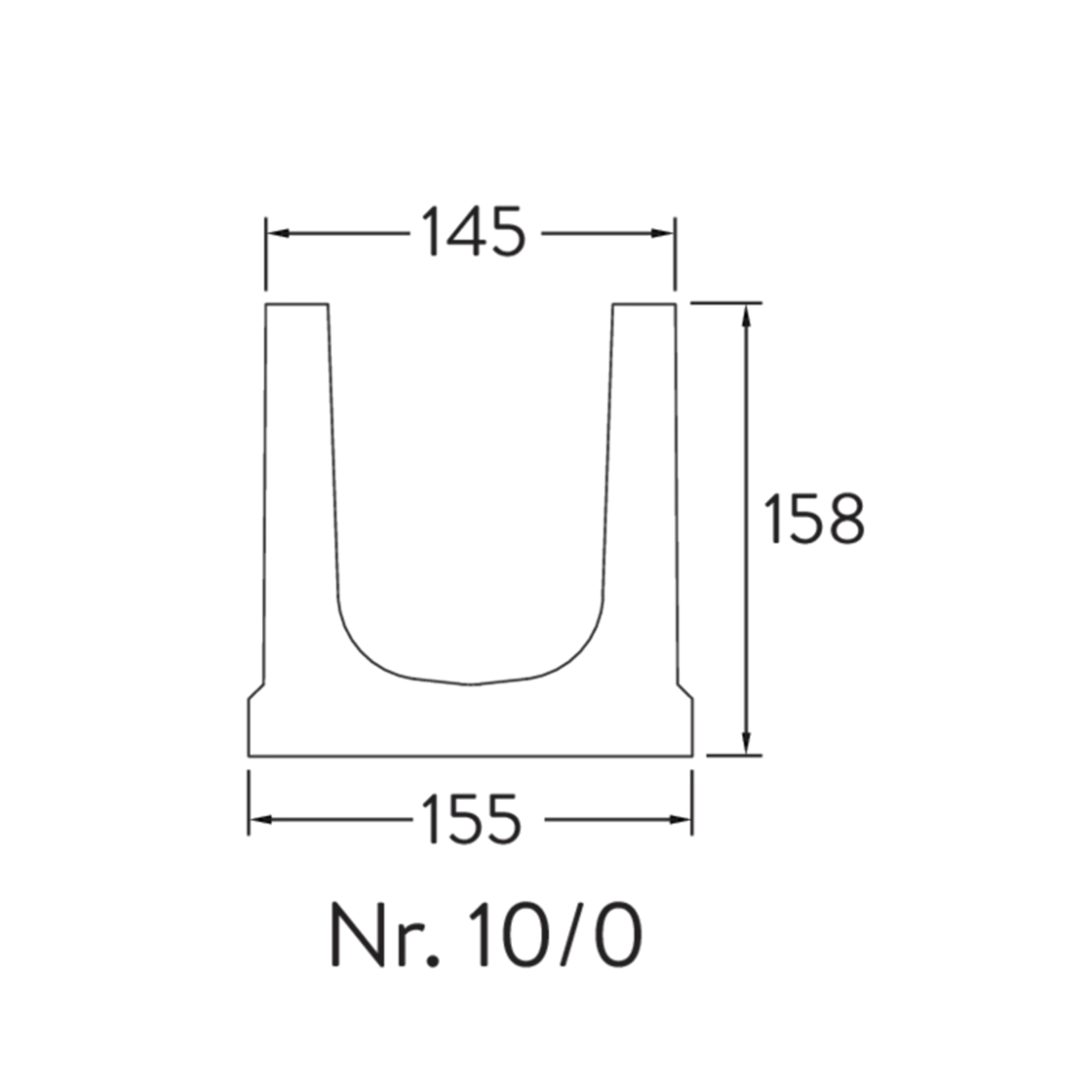BIRCO Rinnen, Schlitz- und Spülkastenaufsätze 1.5 mm NW 100