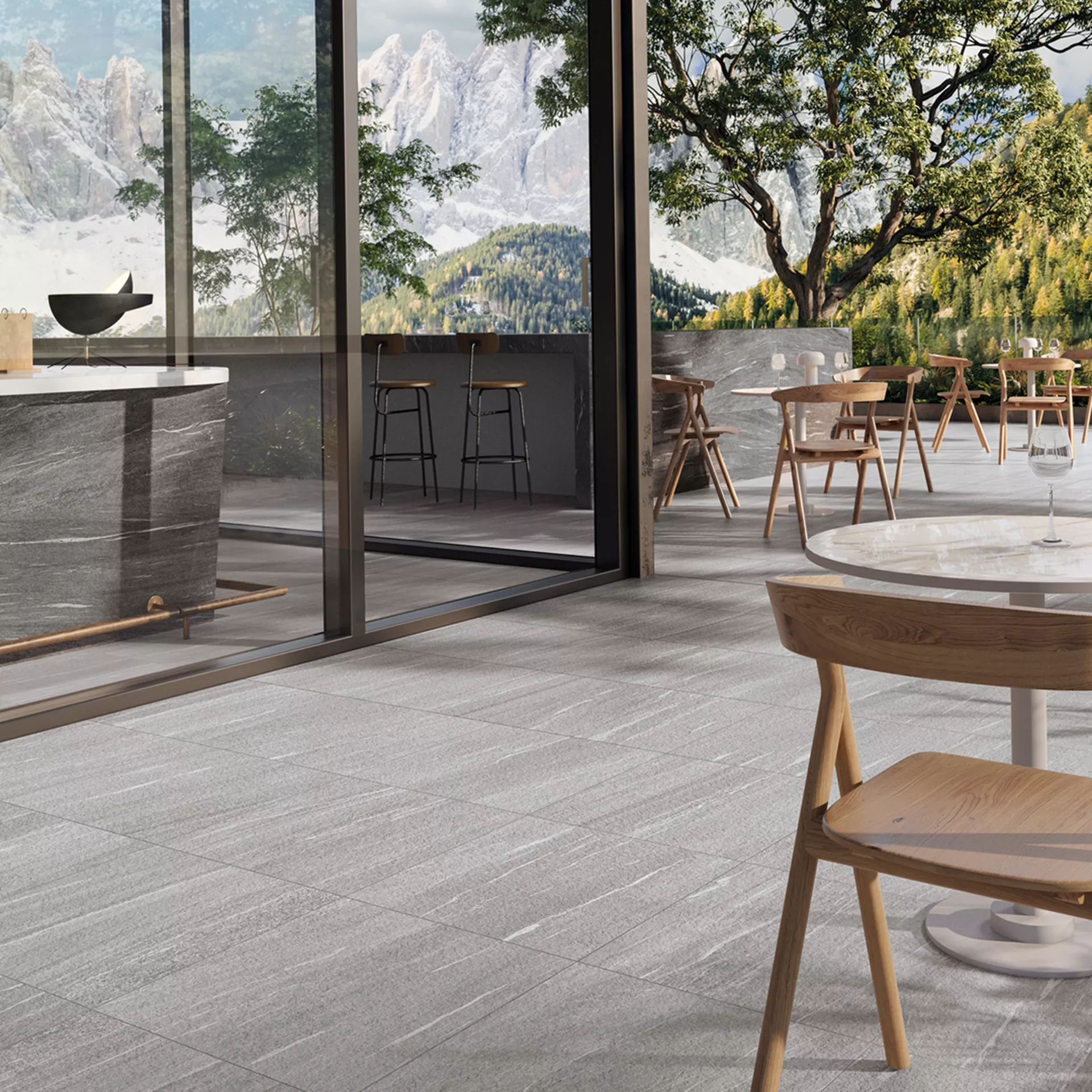 Feinsteinzeug Gehwegplatten GRANITO