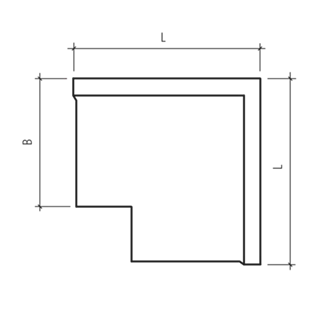 TRIPLA Winkelplatten Eckstücke gestrahlt