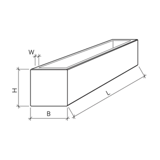 PARCO<sup>®</sup> Brunnentröge rechteckig gestrahlt