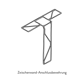 Anschluss-, Eck- und Z-Bügel, Zwischenwand-Anschlussbewehrun g