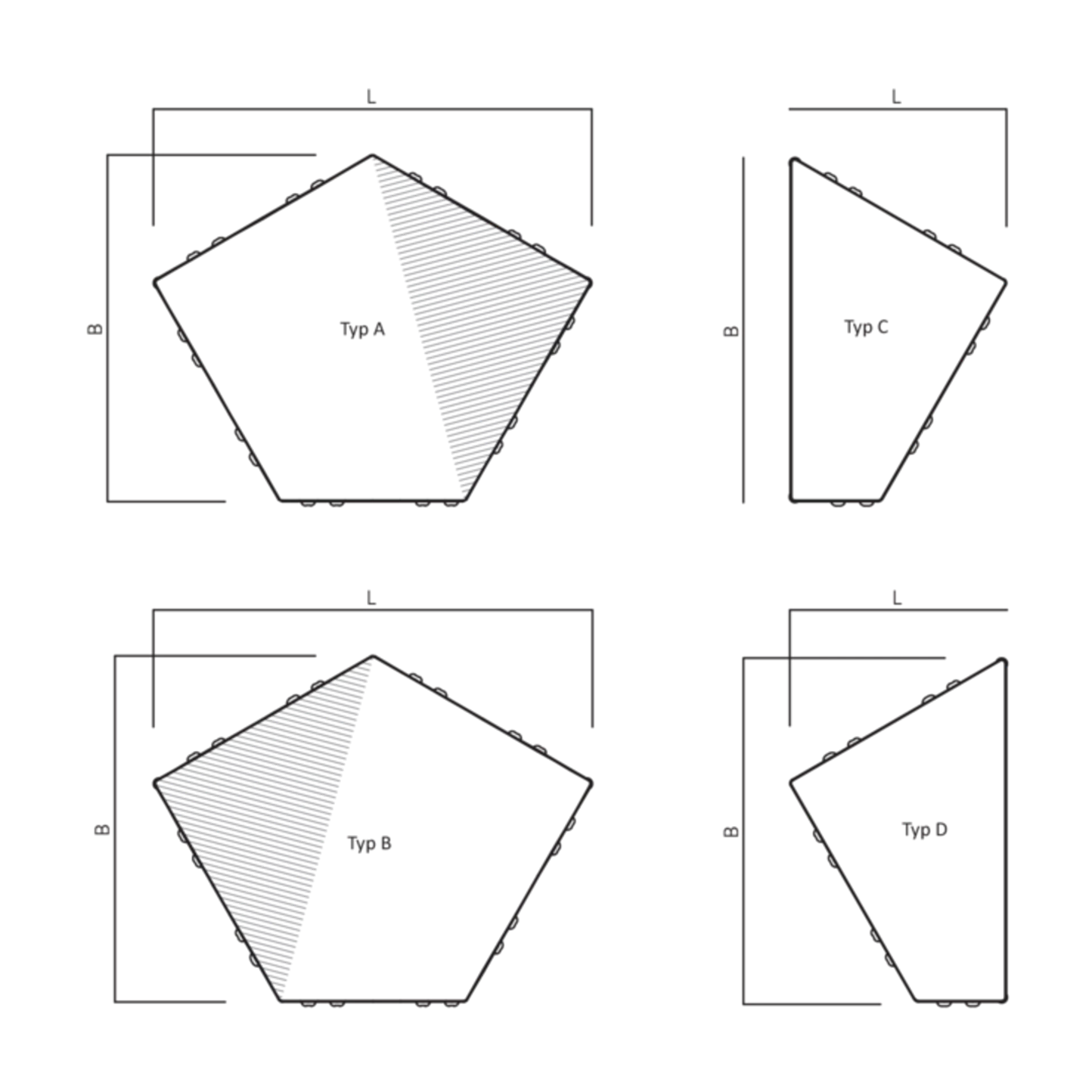Dallage pentagonal 5-Eck