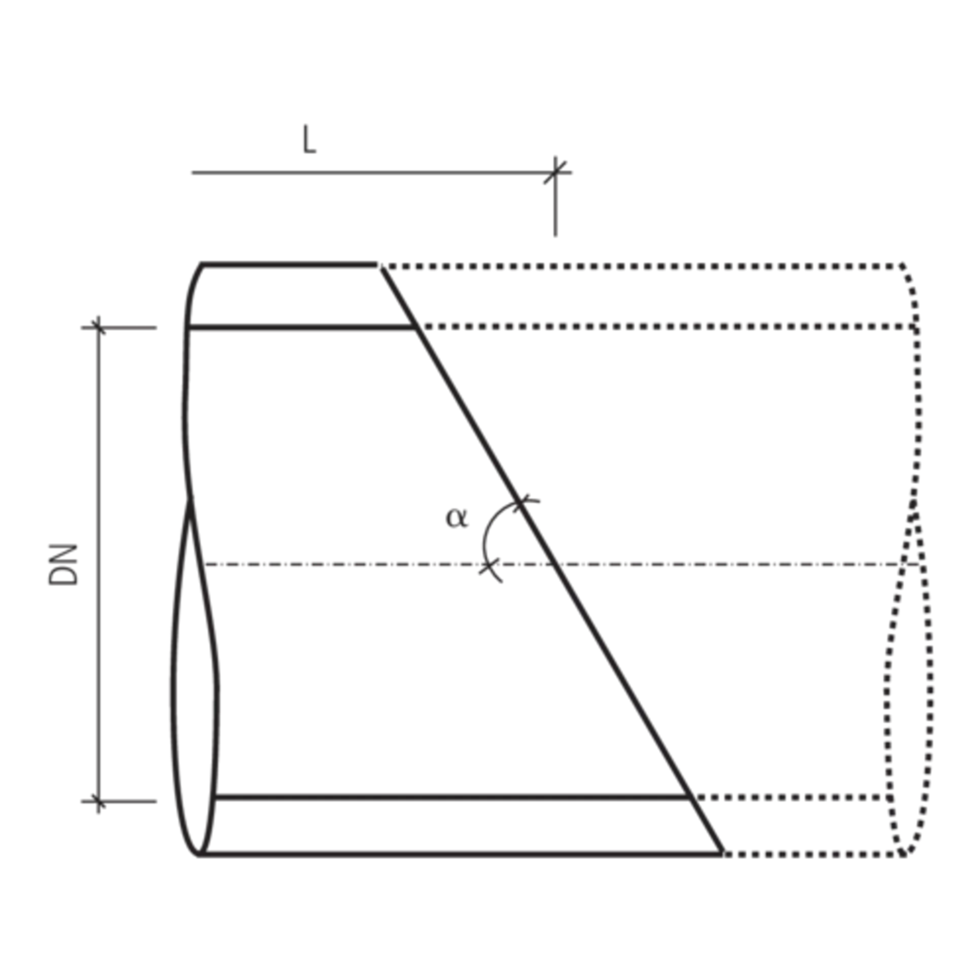 Bearbeitungszuschläge Rohrschnitt schräg