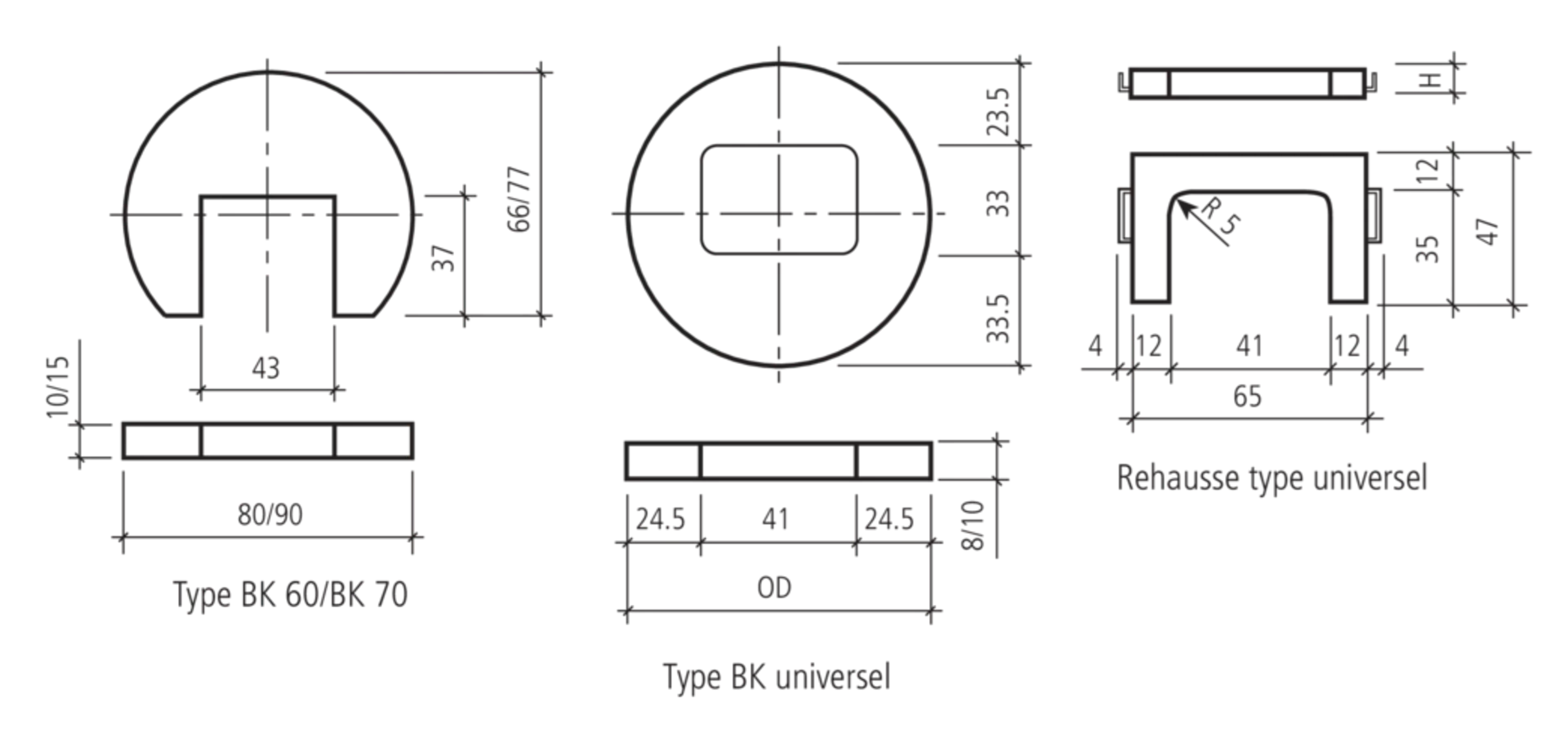 Cadre béton type BK