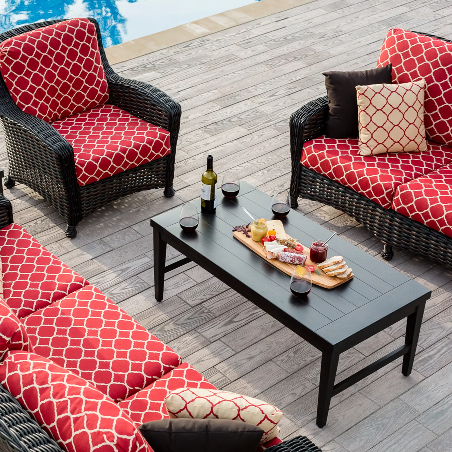 TERRA NOVA Gartenplatten mit Holzstruktur