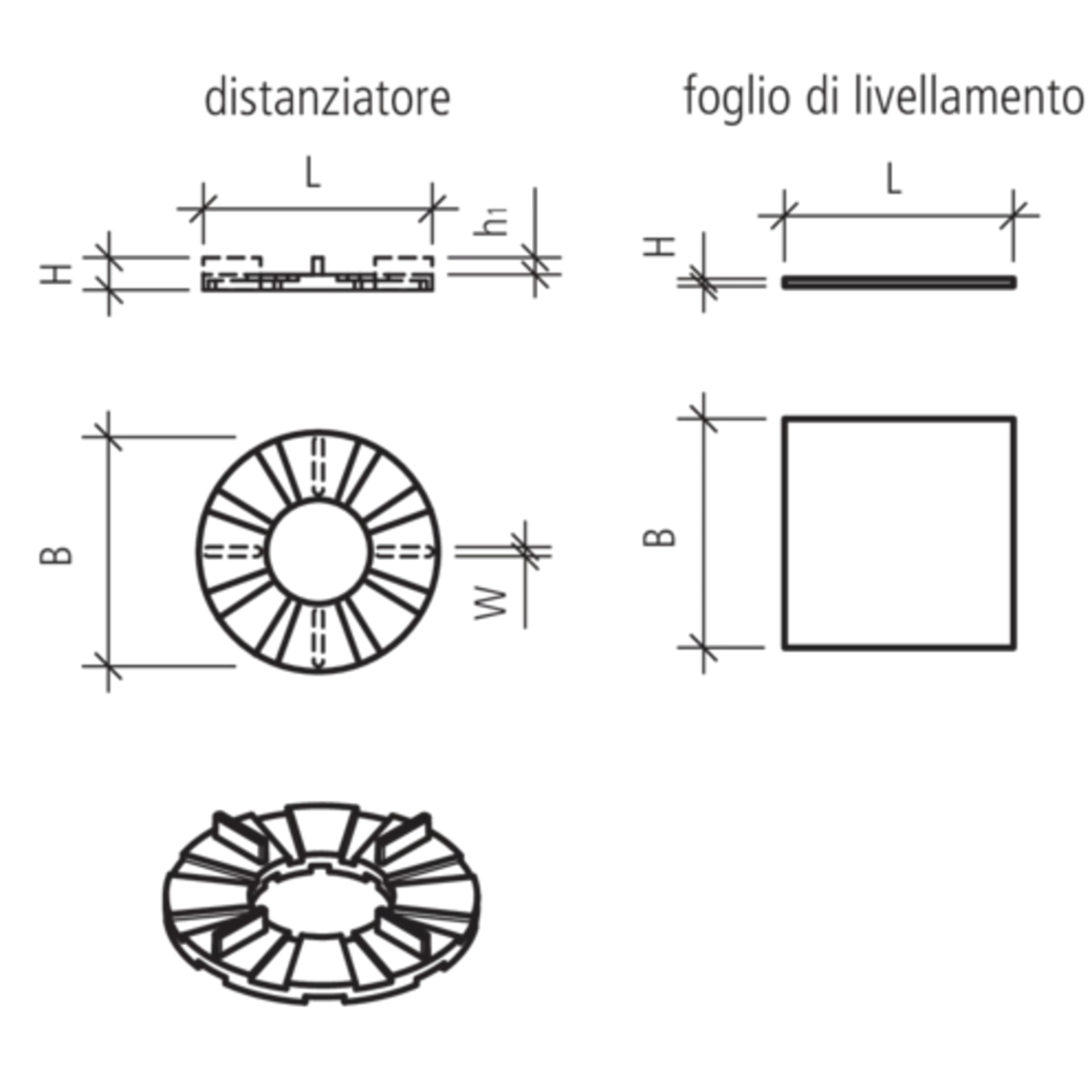 Abstandhalter zu Platten
