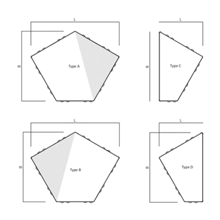 Dallage pentagonal 5-Eck