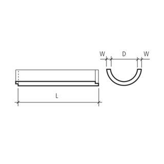 Halbschalen ohne Fuss unbewehrt