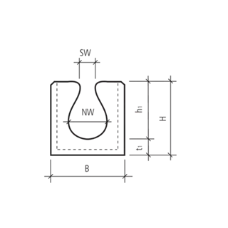 Querrinnen ohne Schutzwinkel