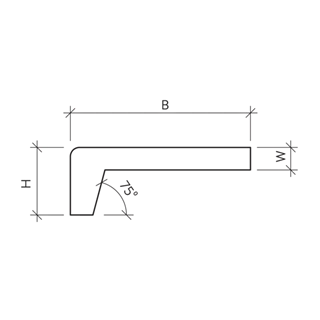 FROSTA Winkelstufen gestrahlt