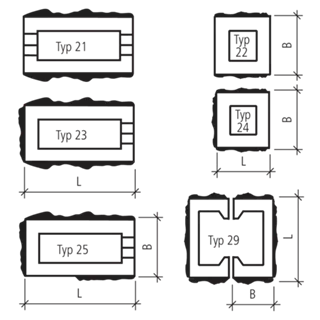 PROFILO Mauersteine 2-seitig strukturiert