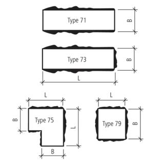 Couvertines de mur PROFILO 2 côtés et 4 cotés structurés