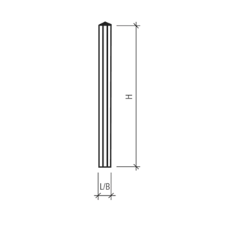 Pfosten zu Betonbretter
