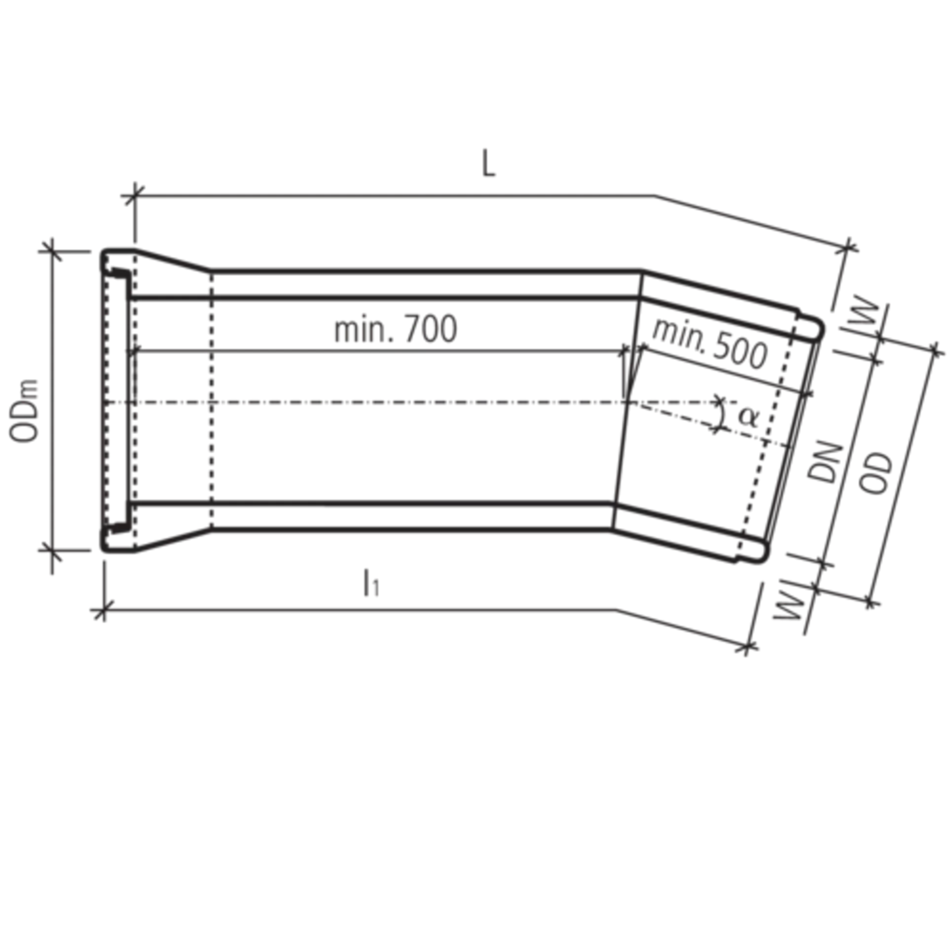 CENTUB<sup>®</sup>-Röser Segmentkrümmer 2 Segmente bewehrt