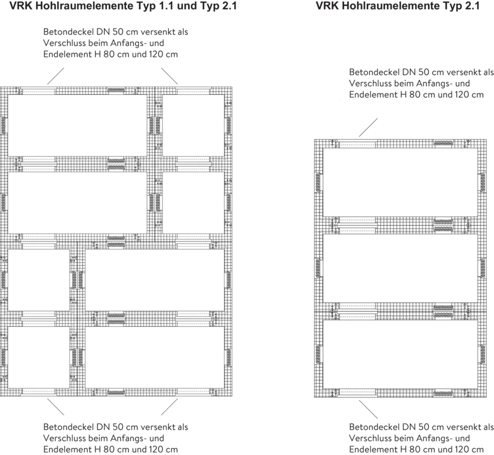 Chambres de rétention et d'infiltration VRK