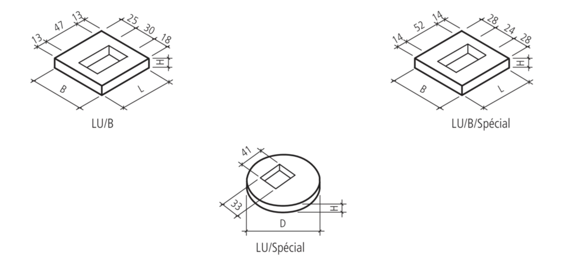 Schachtrahmen Typ LU