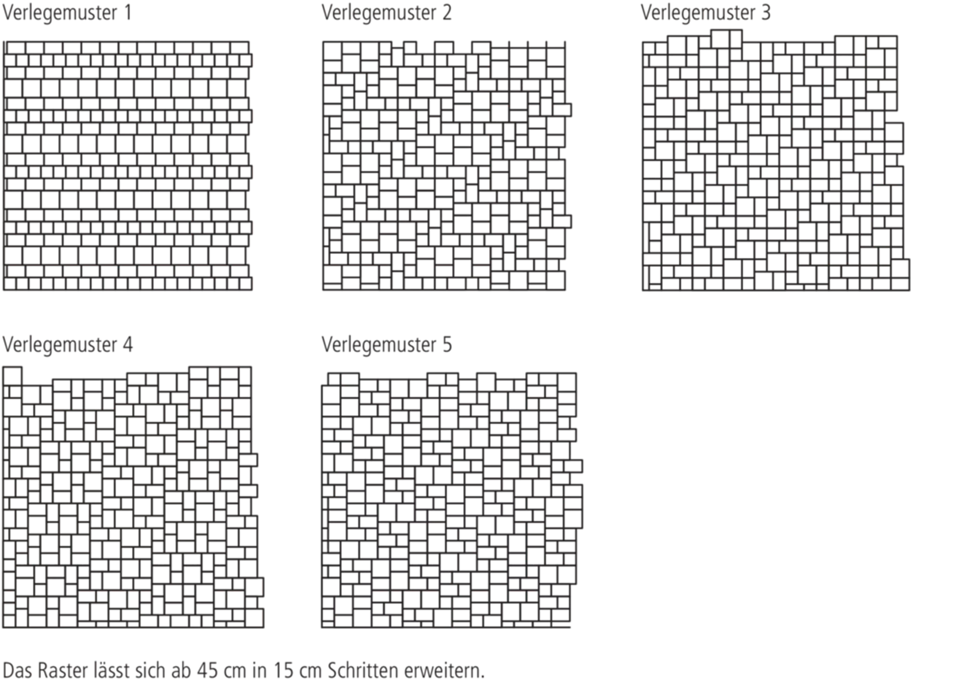 VEGAS Pflastersteine mit Nocken fein gefast