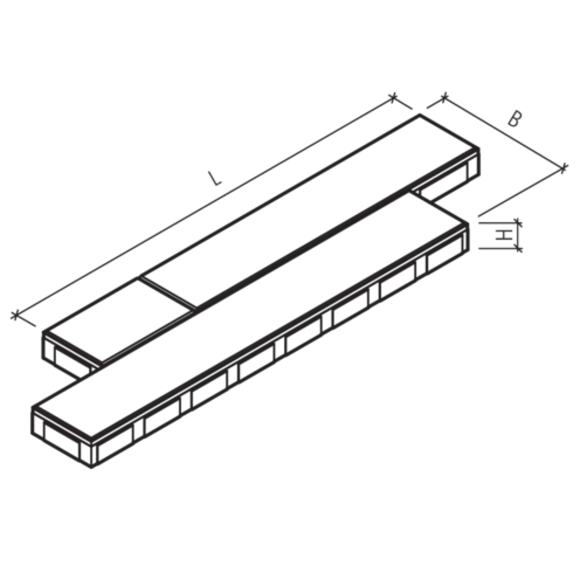Dalles de jardin TERRA NOVA avec structure bois
