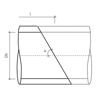Bearbeitungszuschläge Rohrschnitt schräg