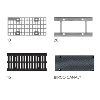 BIRCOsir<sup>®</sup> Rinnen NW 150 Abdeckungen