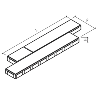 Dalles de jardin TERRA NOVA avec structure bois