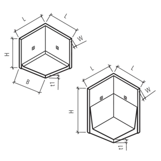 ROZTEC<sup>®</sup> MIDI Winkelplatten Eckelemente gestrahlt