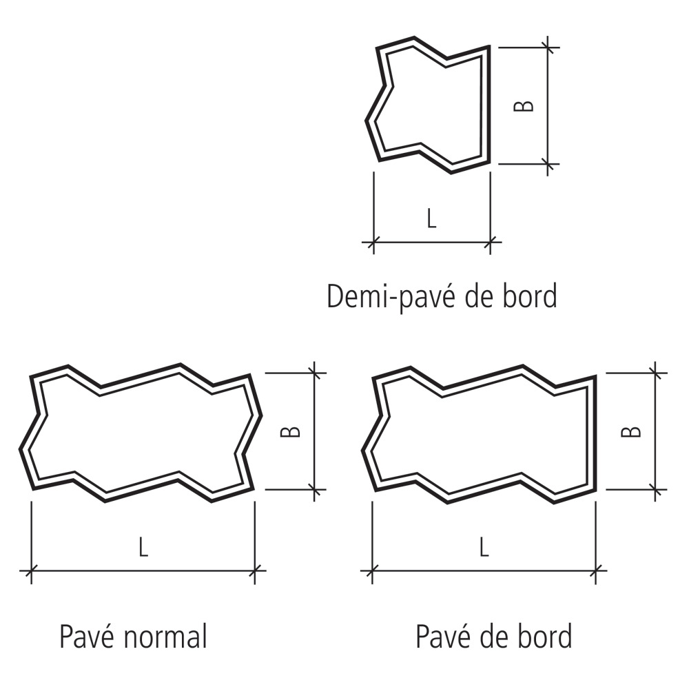 Pavés filtrants BETA® fino chanfreinés Pavés filtrants BETA® fino chanfreinés