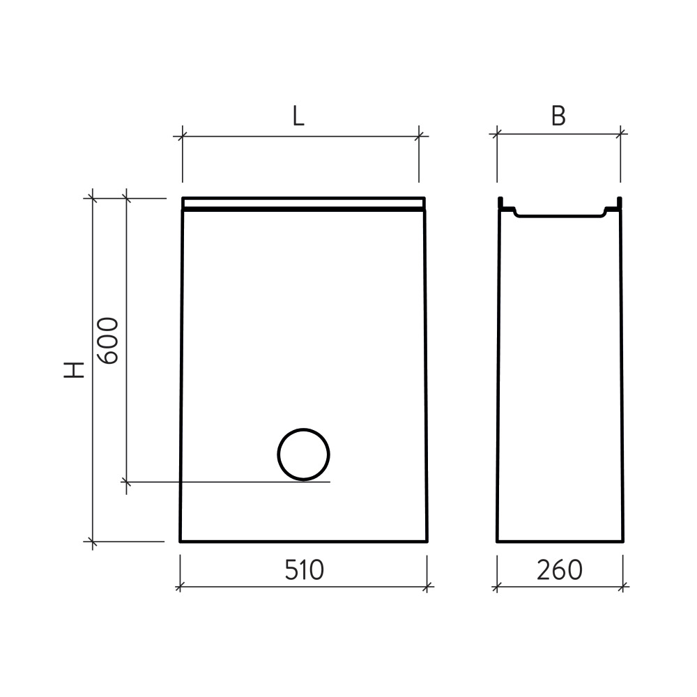 Avaloir dans l'alignement BIRCOsir® DN 150