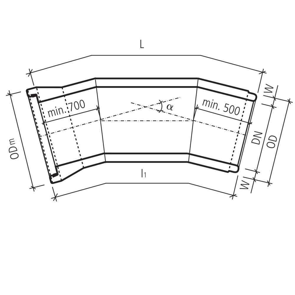 CENTUB®-Röser segments d'angles armé, 3 segments