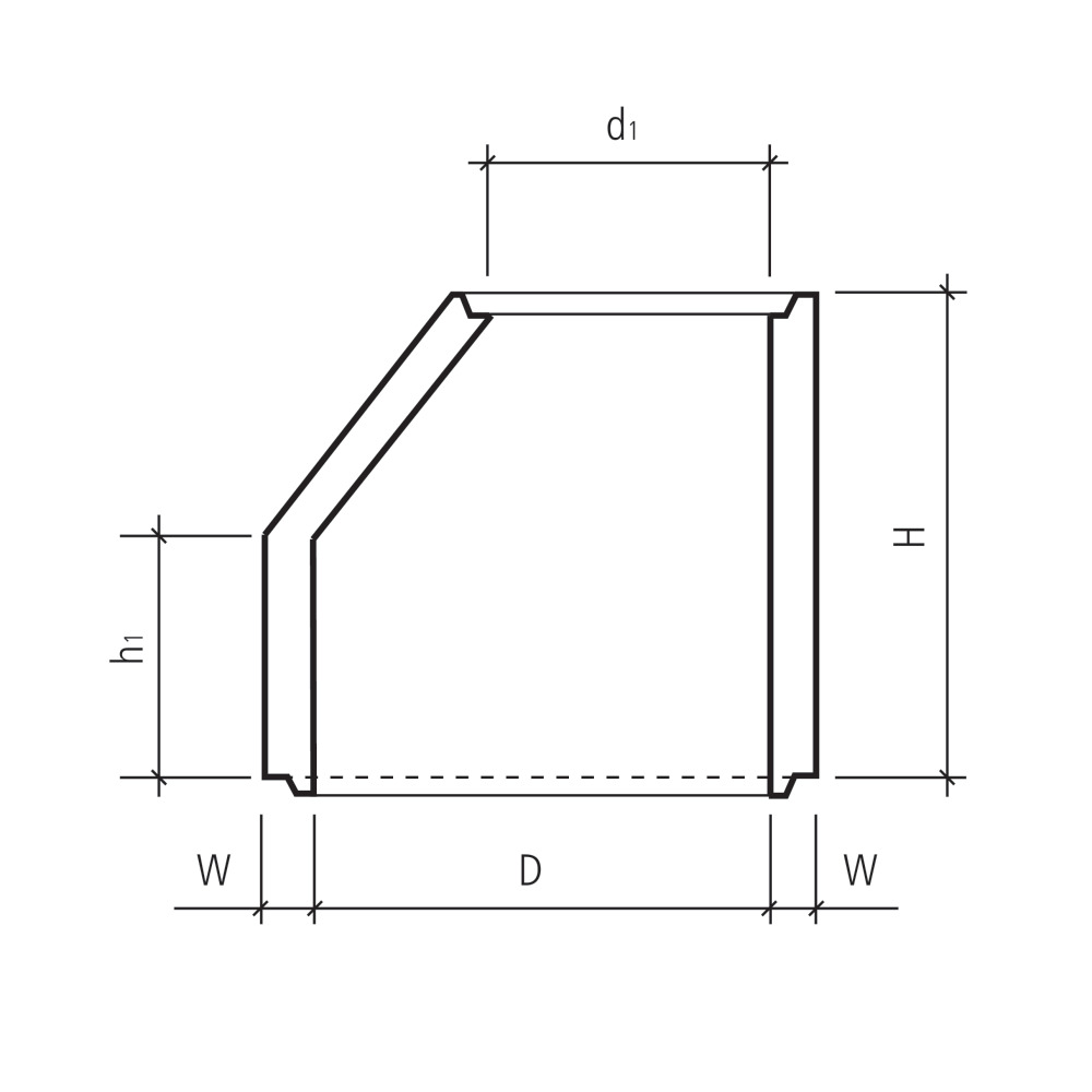 Konen exzentrisch D bis 125 cm