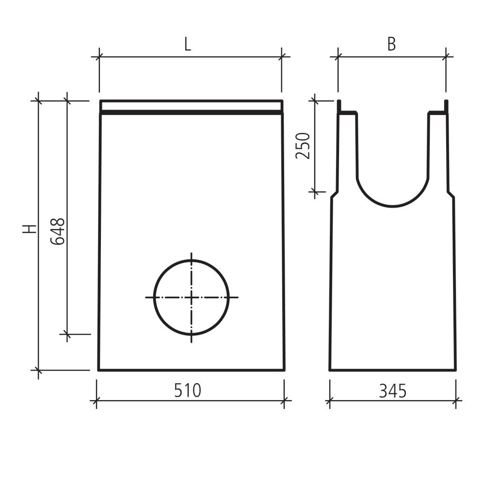 Avaloir dans l'alignement BIRCOsir® DN 200 AS