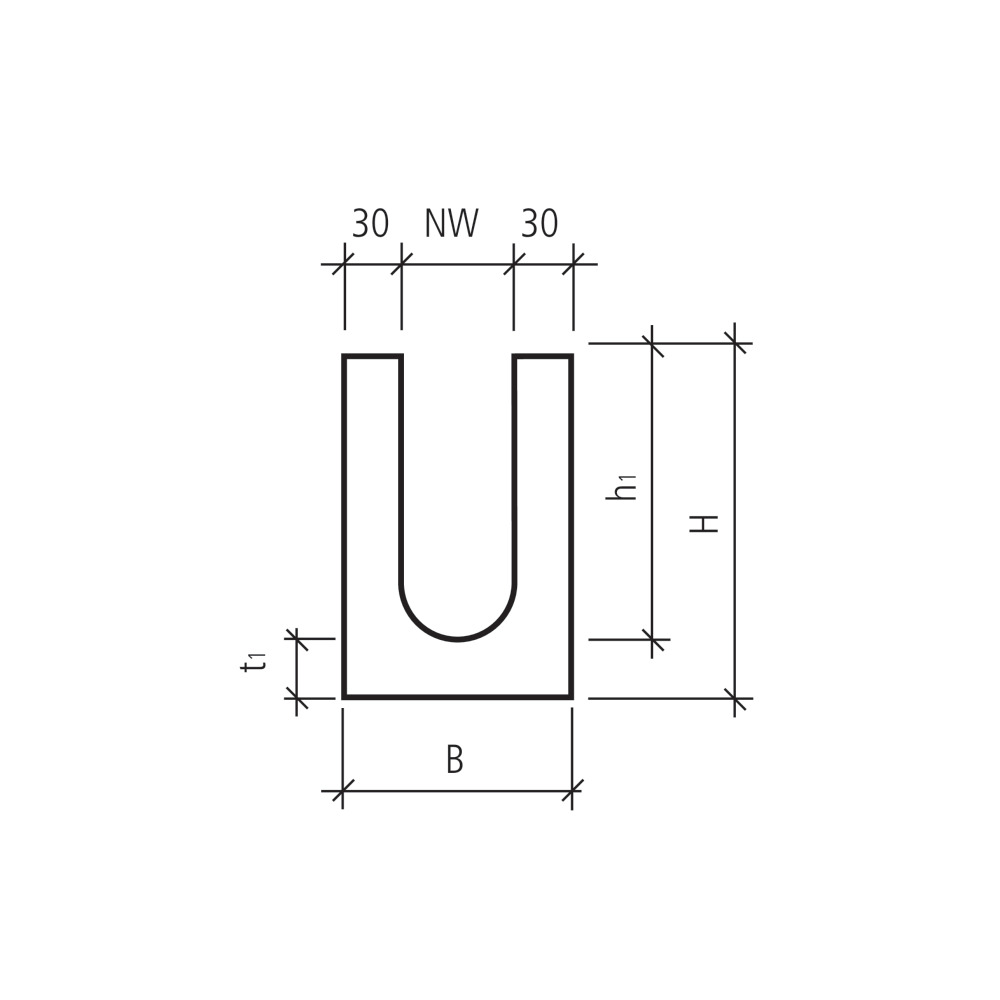 Cunette BIRCOplus DN 100