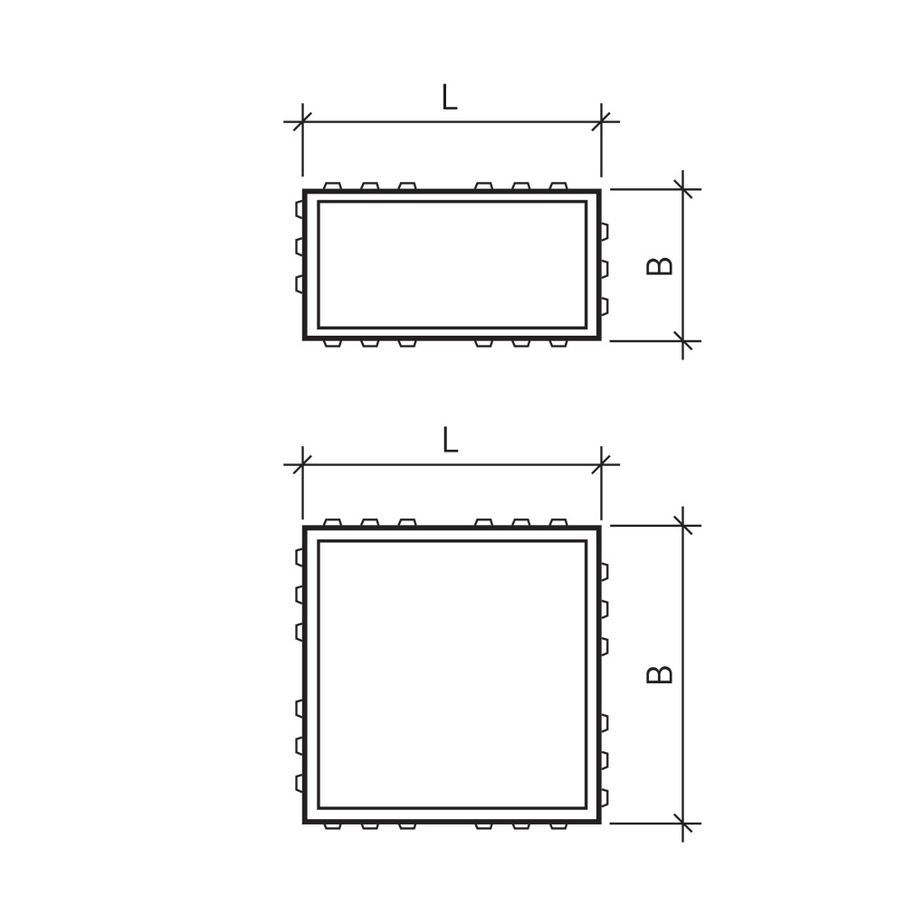 Pavés CARENA® chanfreinés lavés