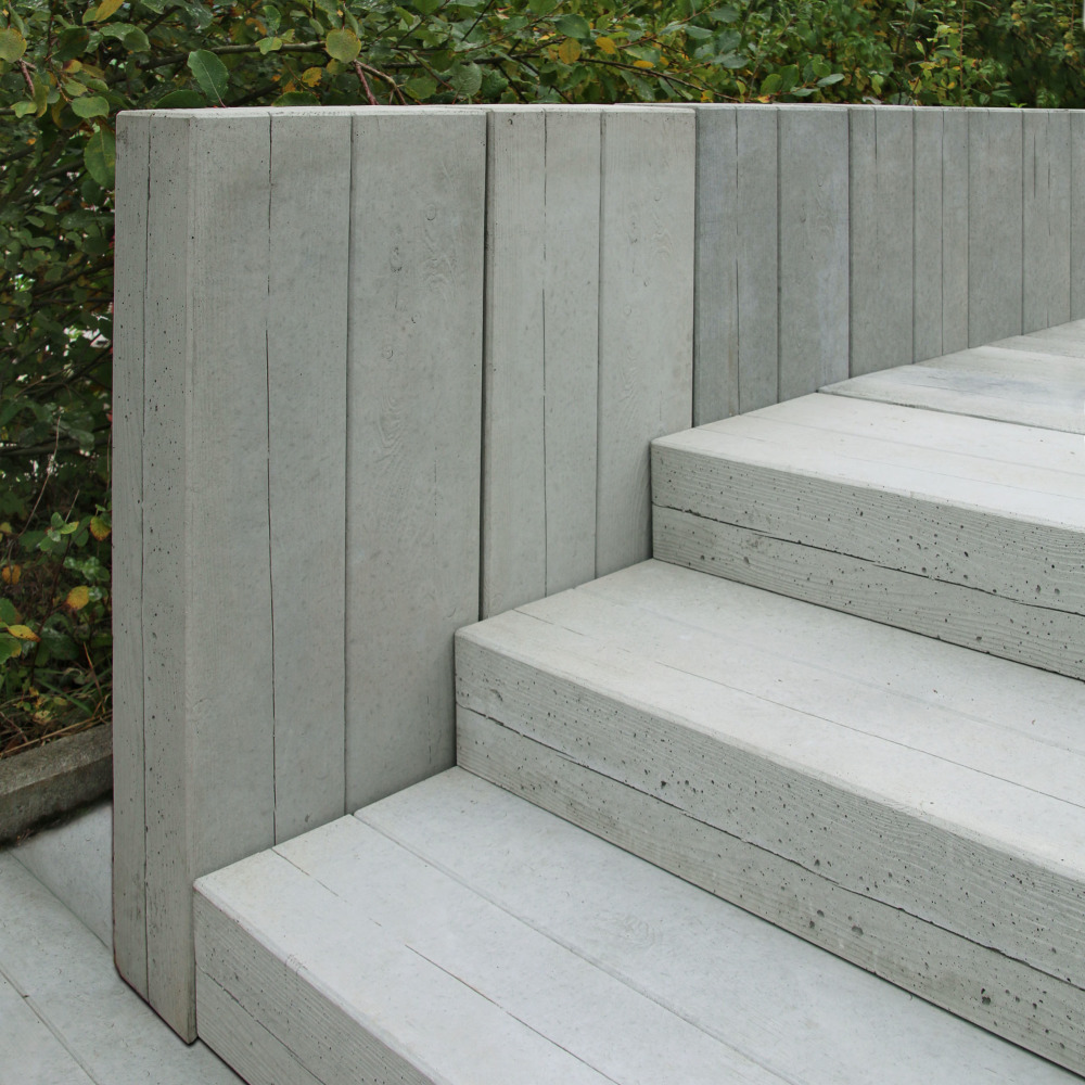 Marches d'escalier pleines LENIA avec structure bois