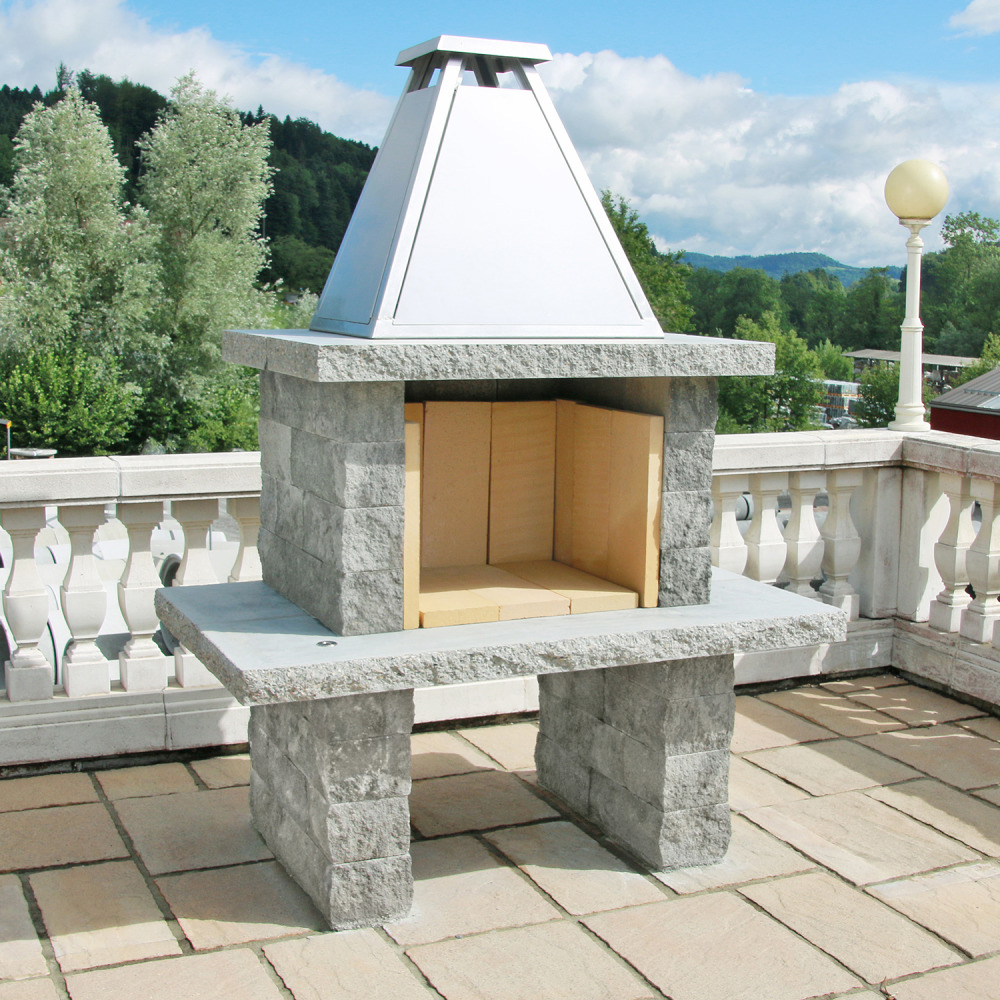 SANTURO® Cheminée mit Chromstahlhut SANTURO® Cheminée mit Chromstahlhut