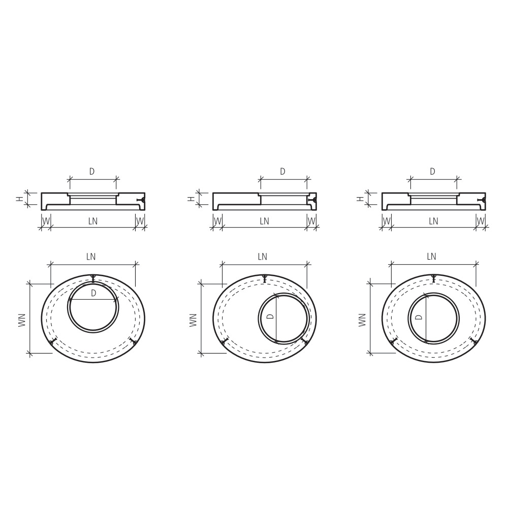Plaque de couverture CENTUB® oval Plaque de couverture CENTUB® oval