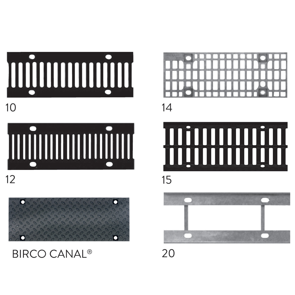 Grille cunette BIRCOsir® DN 100