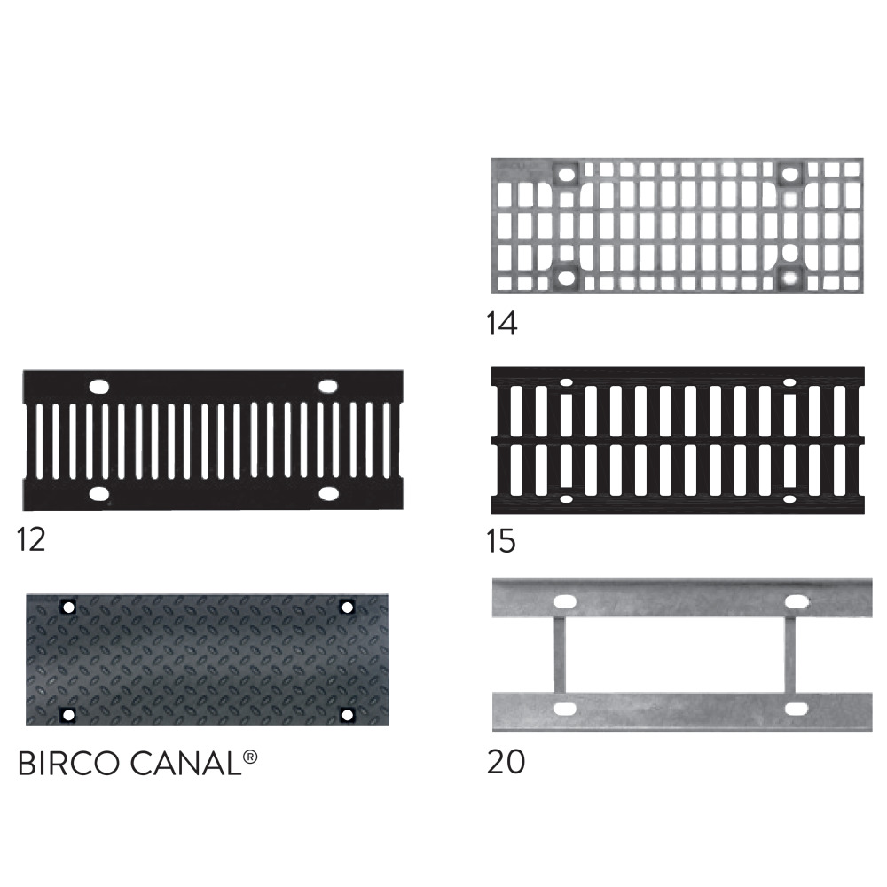 BIRCOsir® Rinnen NW 100 Abdeckungen