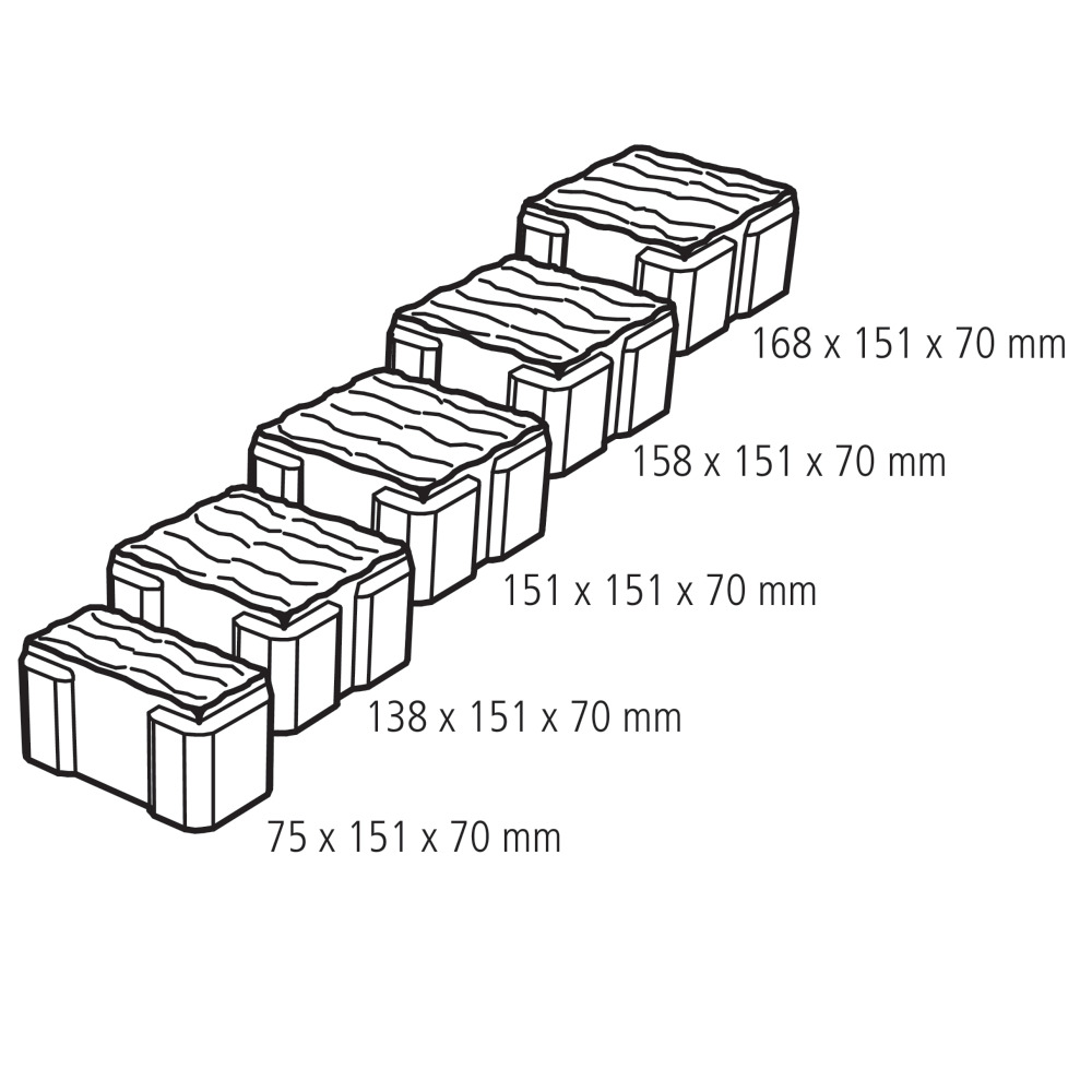 FRIEDA® DRAIN Ökosteine Kanten gebrochen