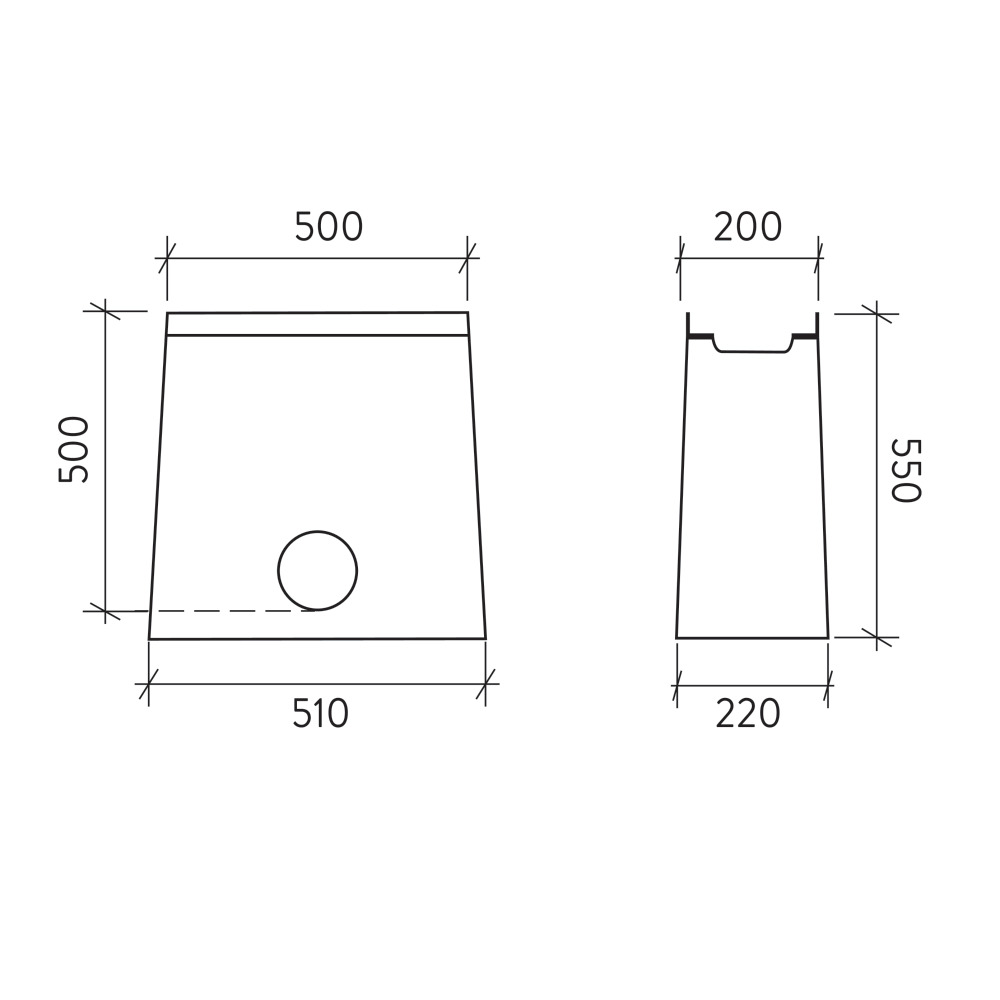 Avaloir dans l'alignement BIRCOsir® DN 100