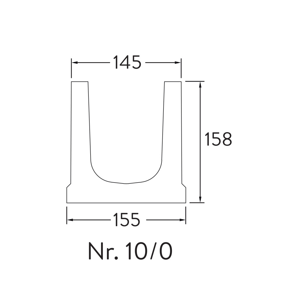 Cunettes, cornières à fente et insert de nettoyage BIRCOslim® 1.5 mm DN 100