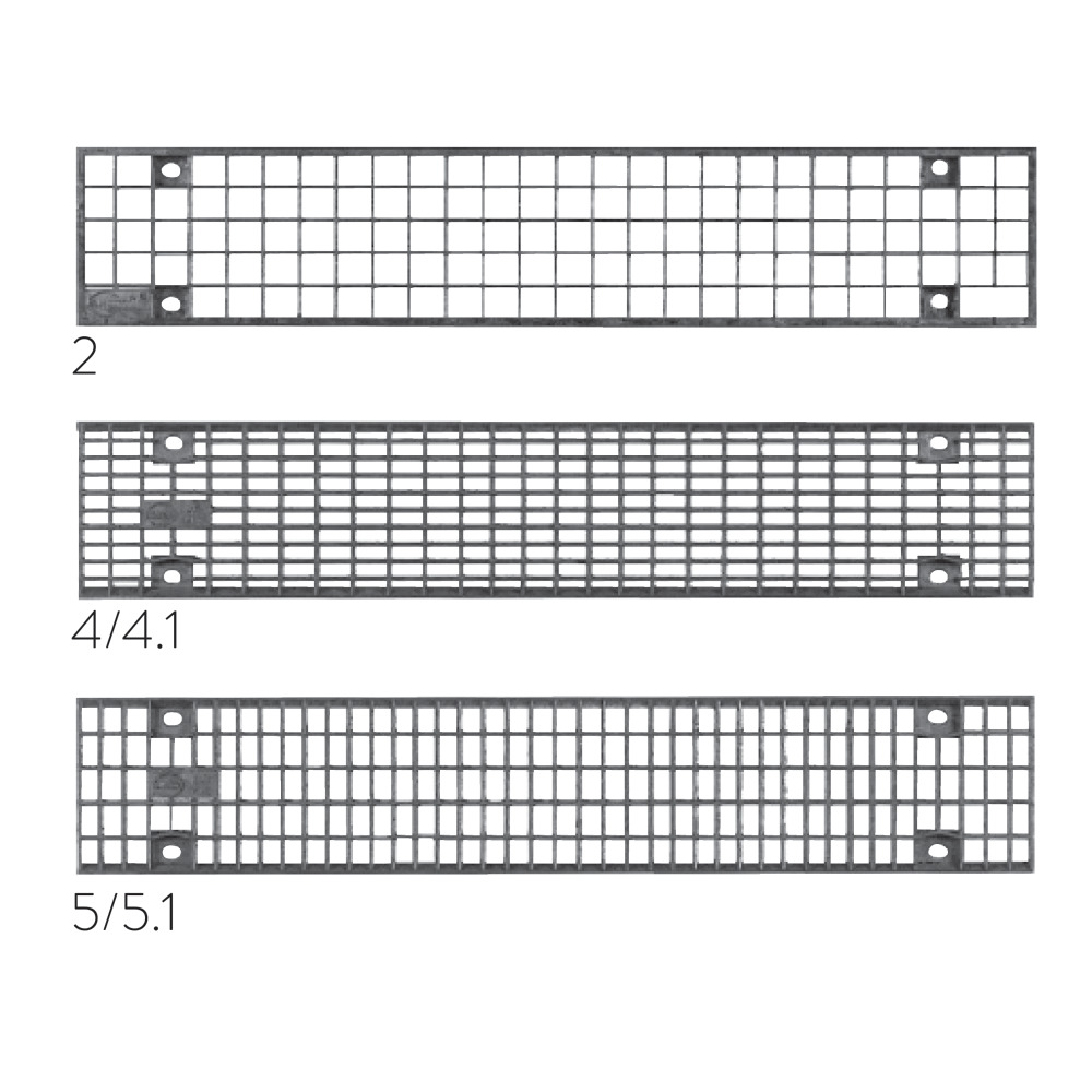 Grille cunette BIRCOsir® DN 100