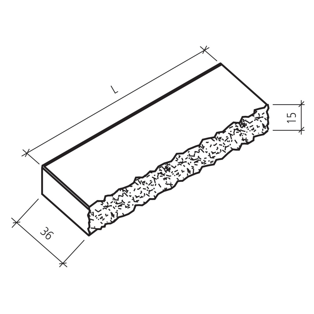 Marches d'escalier pleines SANTURO® chanfreinées sablées