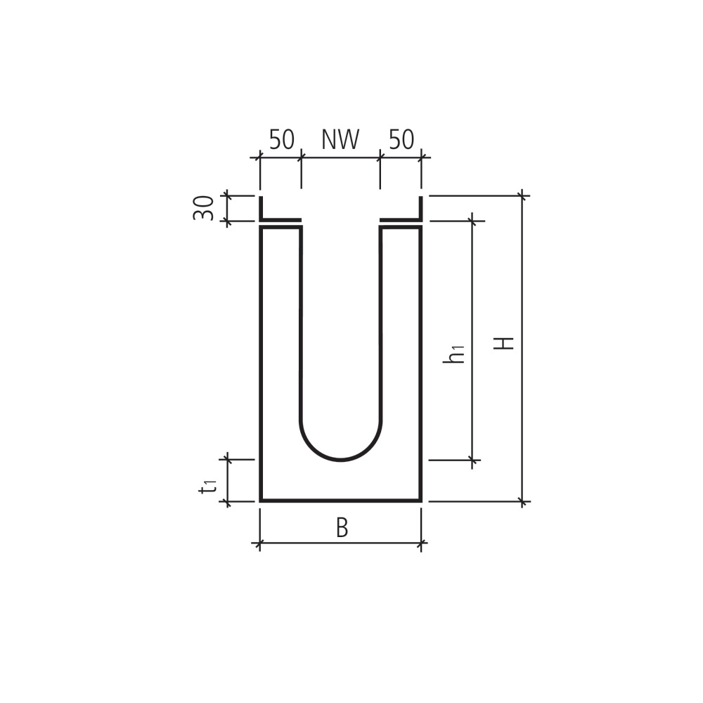 Cunette BIRCOsir® DN 100