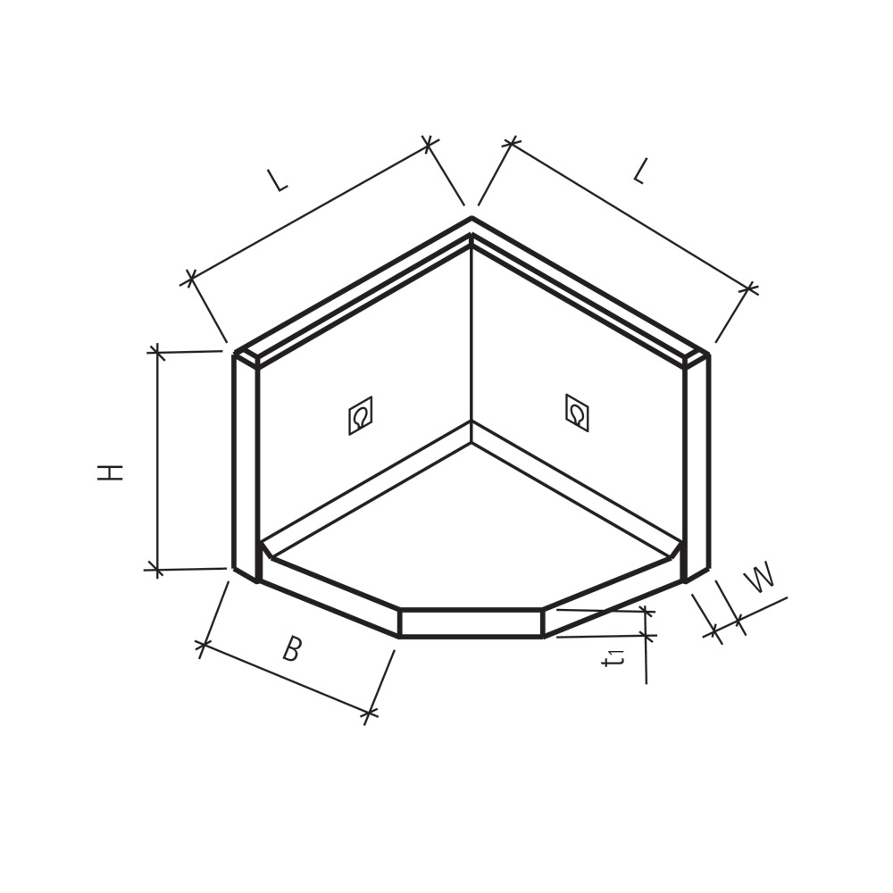 ROZTEC® MINI Winkelplatten Eckstücke gestrahlt