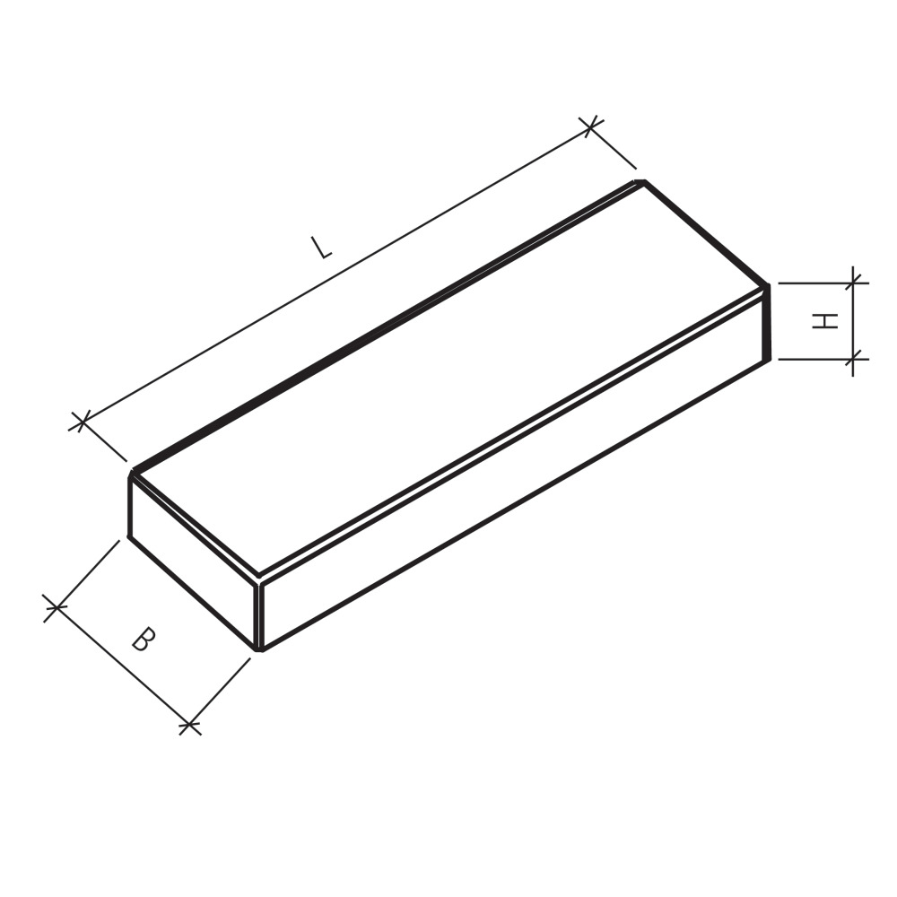 Marches d'escalier pleines CLASSIC® chanfreinées, lisse