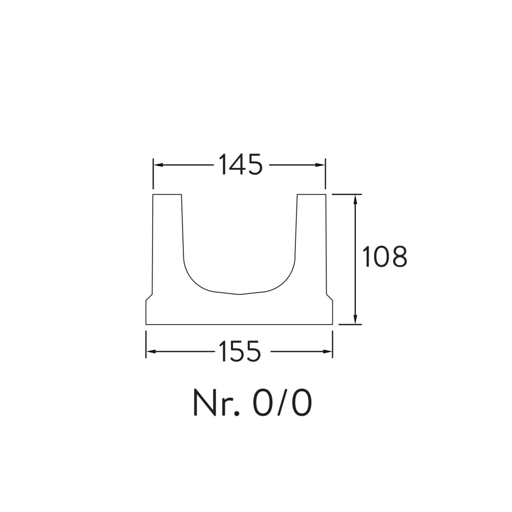 Cunettes, cornières à fente et insert de nettoyage BIRCOslim® 1.5 mm DN 100