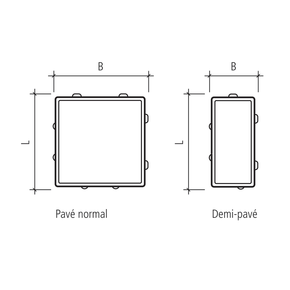 Pavés écologiques CLASSIC® DRAIN chanfreinés